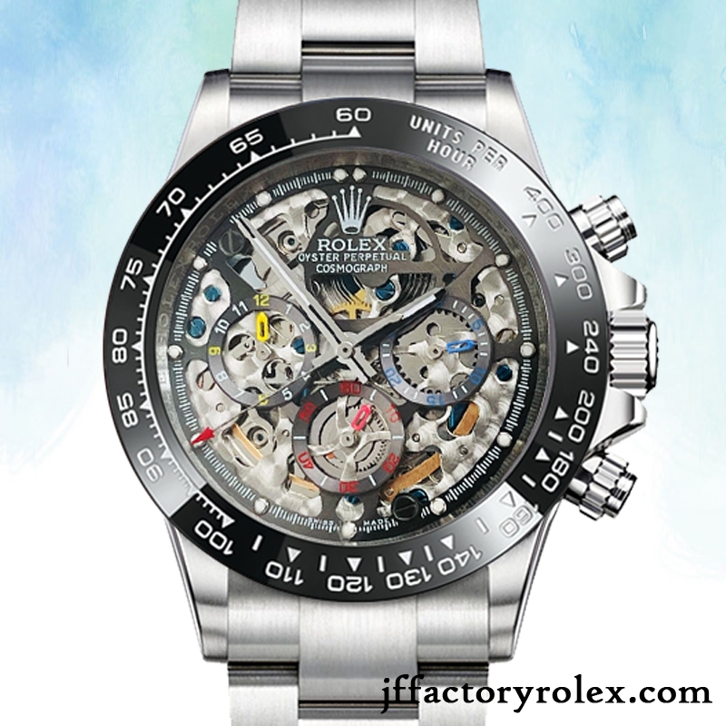 JF Rolex Daytona Skeleton Limited Edition Mingzhu Engine Silver-tone 15mm - Stylish Factory Watches - Quality Fake Rolex Watches Hot Sale